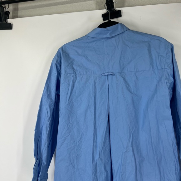 Maeve by Anthropologie Blue The Soren Long-Sleeve Midi Shirt Dress - Picture 8 of 11